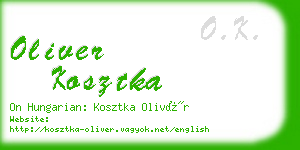 oliver kosztka business card